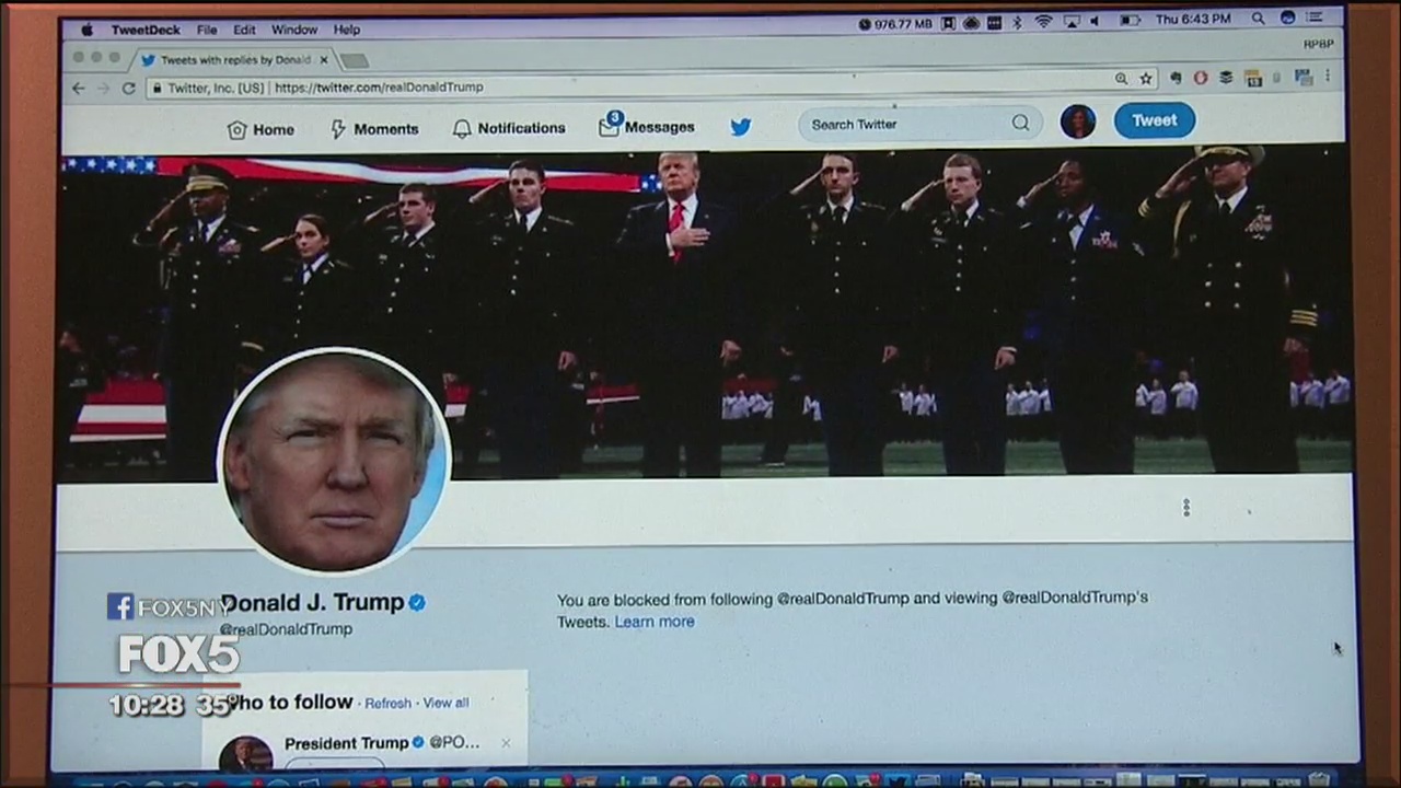 Suing Trump due to Twitter