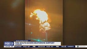Fire shuts down London's Heathrow Airport