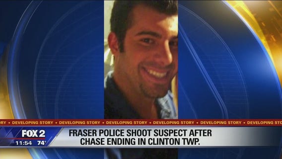 Chase ends, suspect shot by Fraser police in Clinton Township