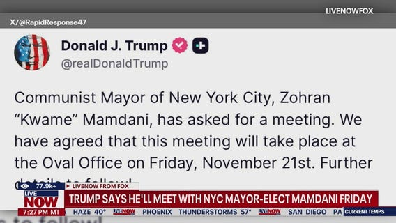 Trump reveals he'll meet with NYC Mayor-elect Mamdani