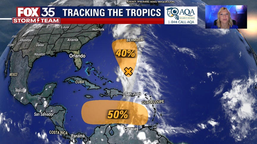 Chances of development increases for 2 disturbances in the Atlantic