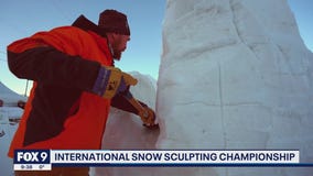 'We love this kind of temperature': Snow Sculpting Championship kicks off in Stillwater