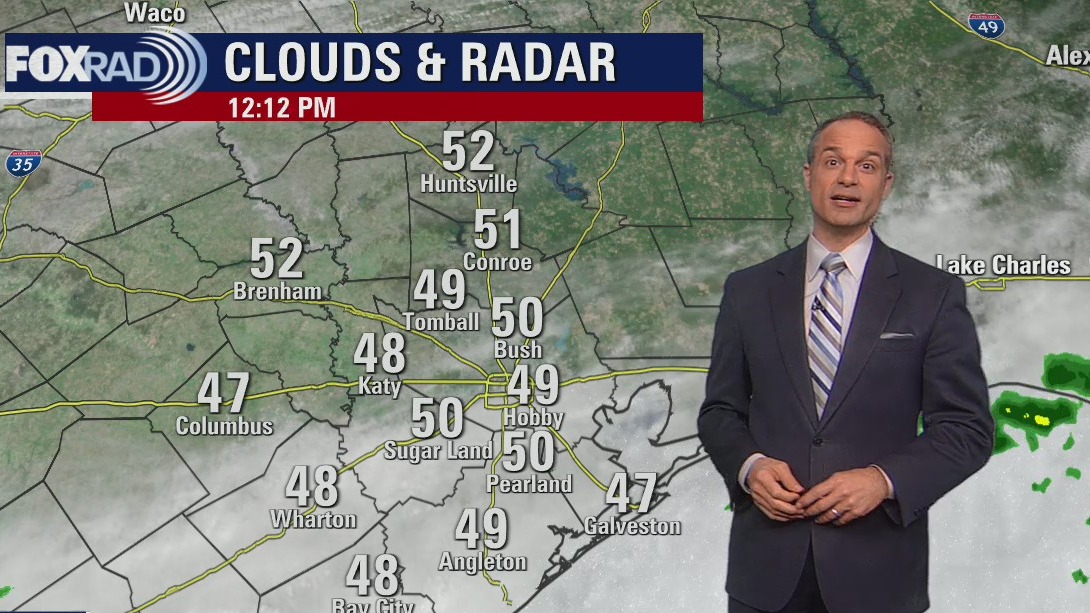 Partly cloudy, chilly temps in the 50s Wednesday afternoon