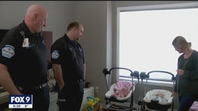 Allina EMS crew meets twin babies it helped deliver inside ambulance