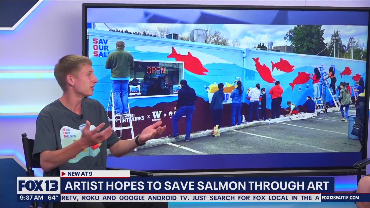 Artist hopes to save salmon through art