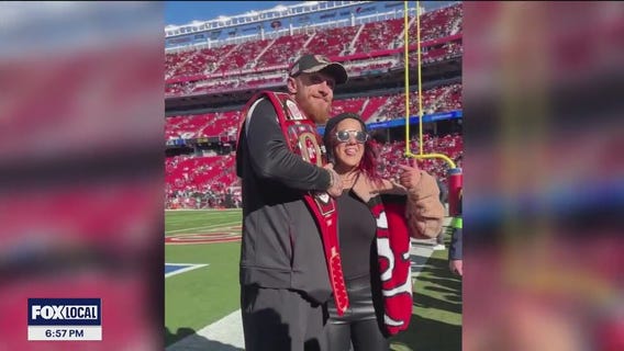 George Kittle gets wrestling belt from WWE star