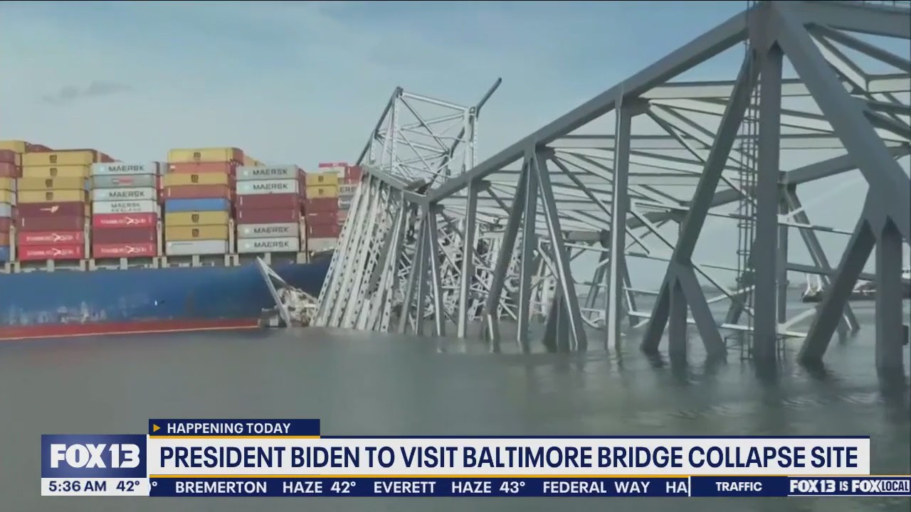 President Biden to visit Baltimore bridge collapse site