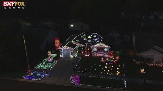 Drone Zone: Streamside Drive Christmas lights