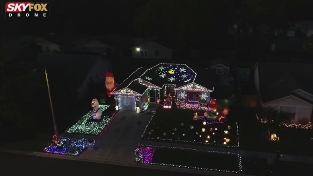 Drone Zone: Streamside Drive Christmas lights