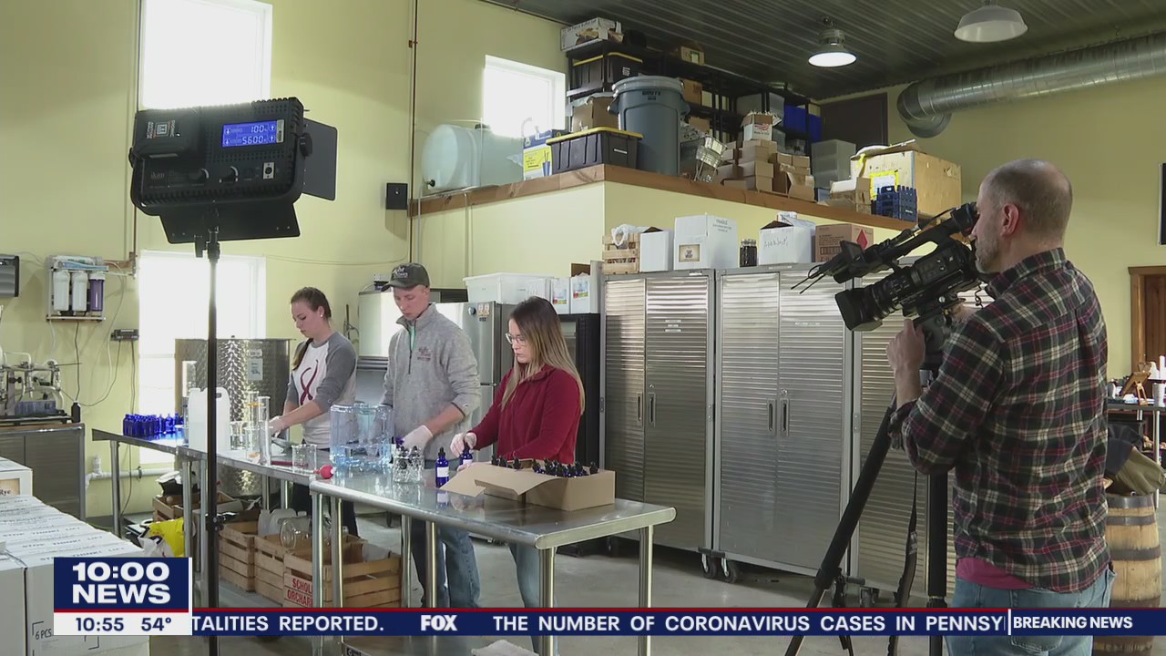 Lehigh Valley distillery makes hand sanitizer during coronavirus outbreak