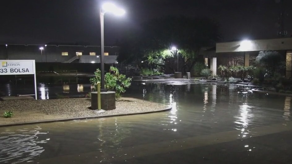 Latest storm causes street flooding in Huntington Beach
