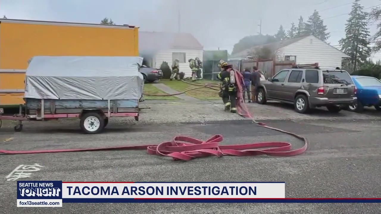 Tacoma house fire under arson investigation after crews rescue three residents
