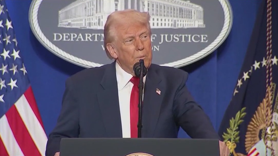 President Trump addresses the Justice Department