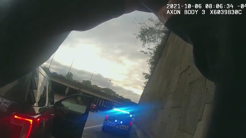Officer struck by car while investigating crash | FOX 5 Atlanta