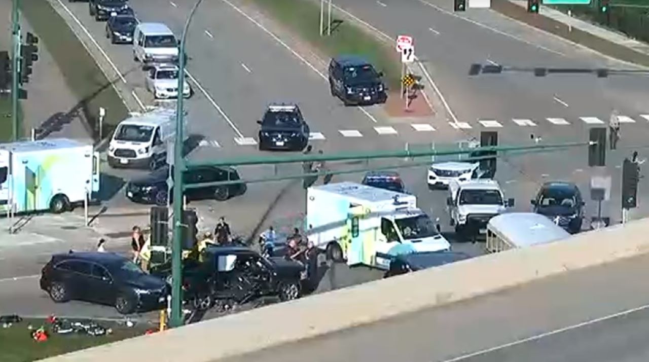 Crash with school bus kills 23-month-old child: Traffic cameras