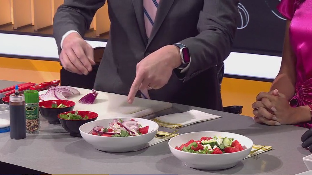 Watermelon salad from private chef Djour