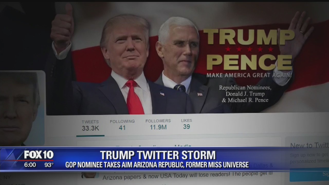 GOP Nominee takes aim at Arizona Republic, Former Miss Universe