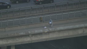 Person tries to take nap at overpass ledge; 405 Freeway experiences major backups