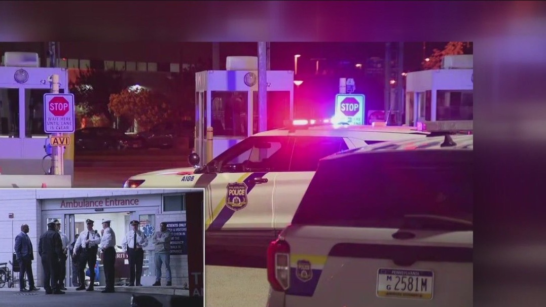 Two Philadelphia police officers shot at airport