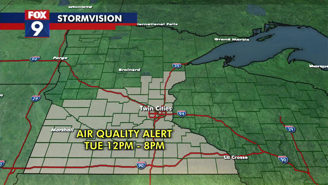 Air quality alert Tuesday