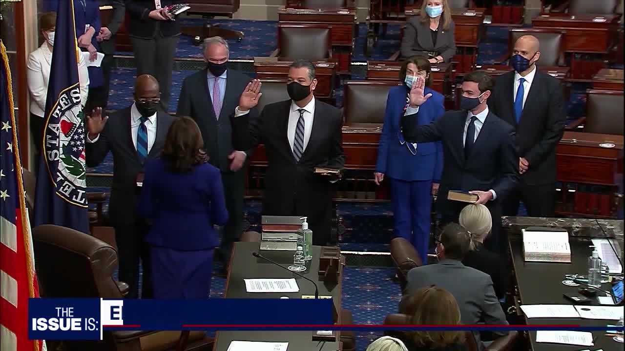 The Issue Is: Sen. Alex Padilla, Commerce Sec. Gina Raimondo, Michael Knowles