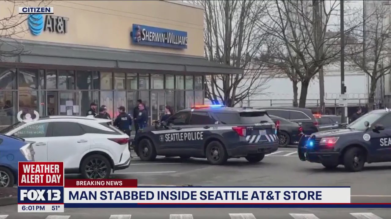 Man stabbed at Seattle AT&T store | FOX 13 Seattle