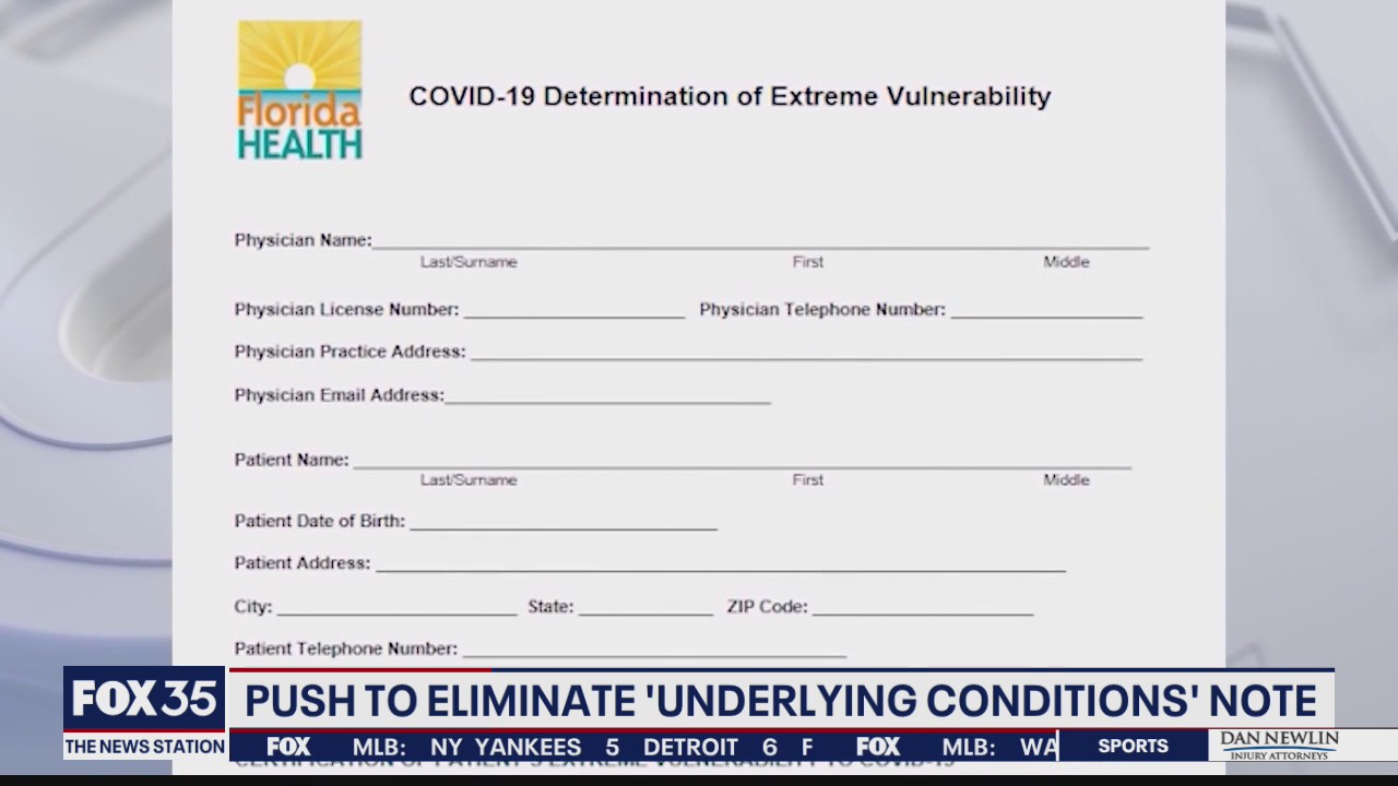 Push to eliminate underlying conditions note