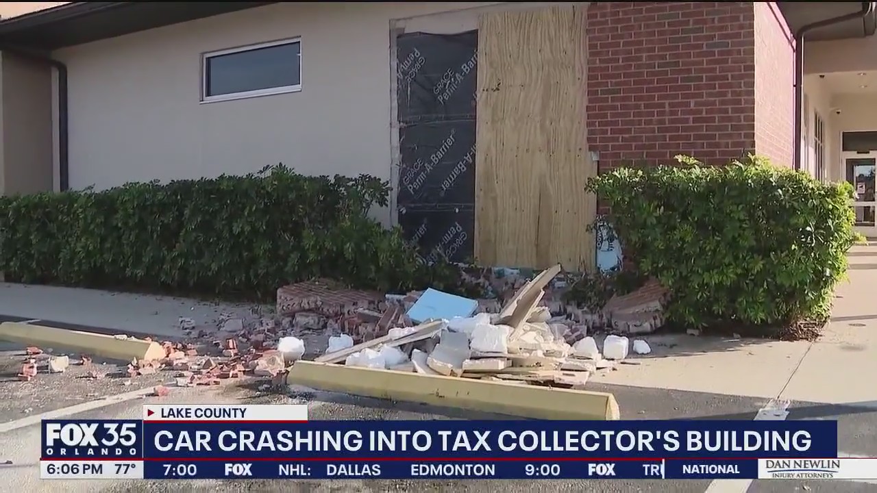 Car crashes into Lake County tax office, forcing temporary closure
