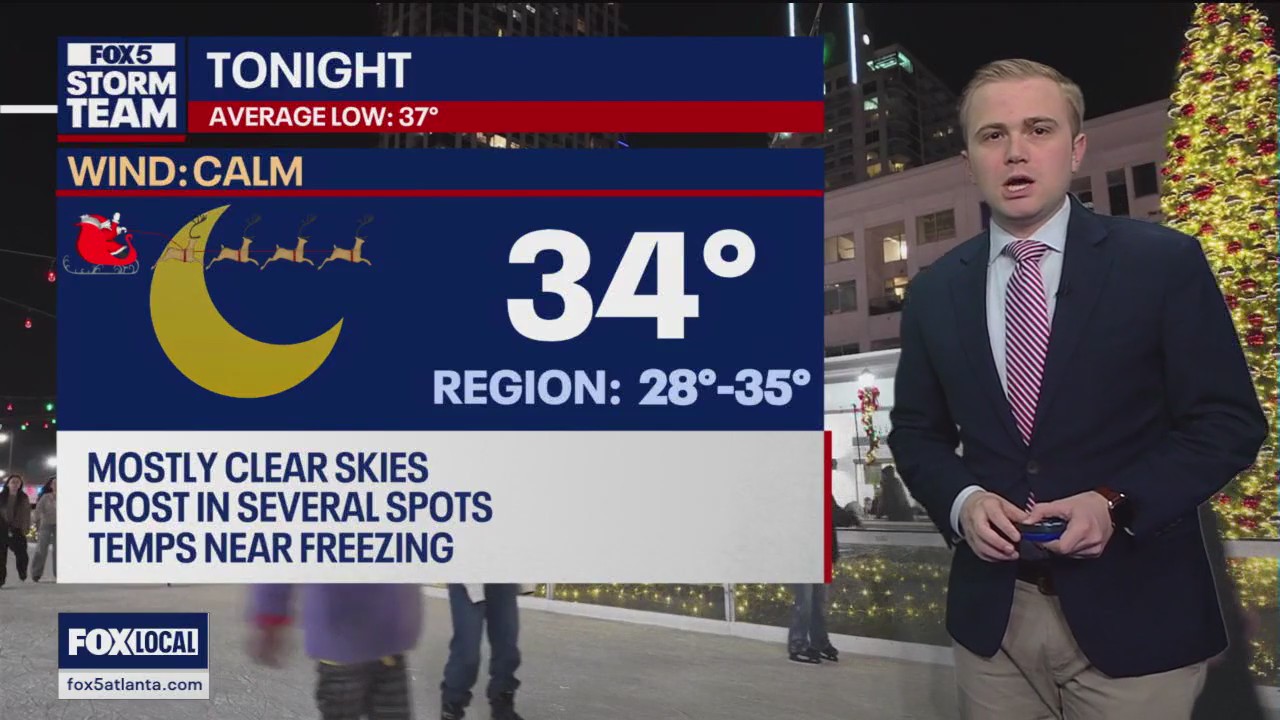 Christmas Eve evening forecast