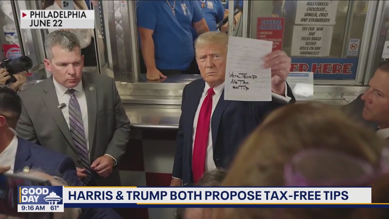 Harris and Trump both propose tax-free tips