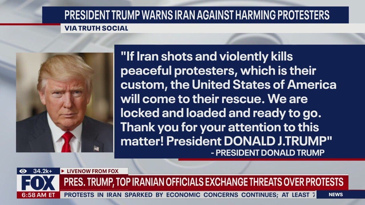 Trump, Iran trade threats amid protests