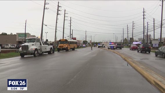 1 person dead involving school bus crash