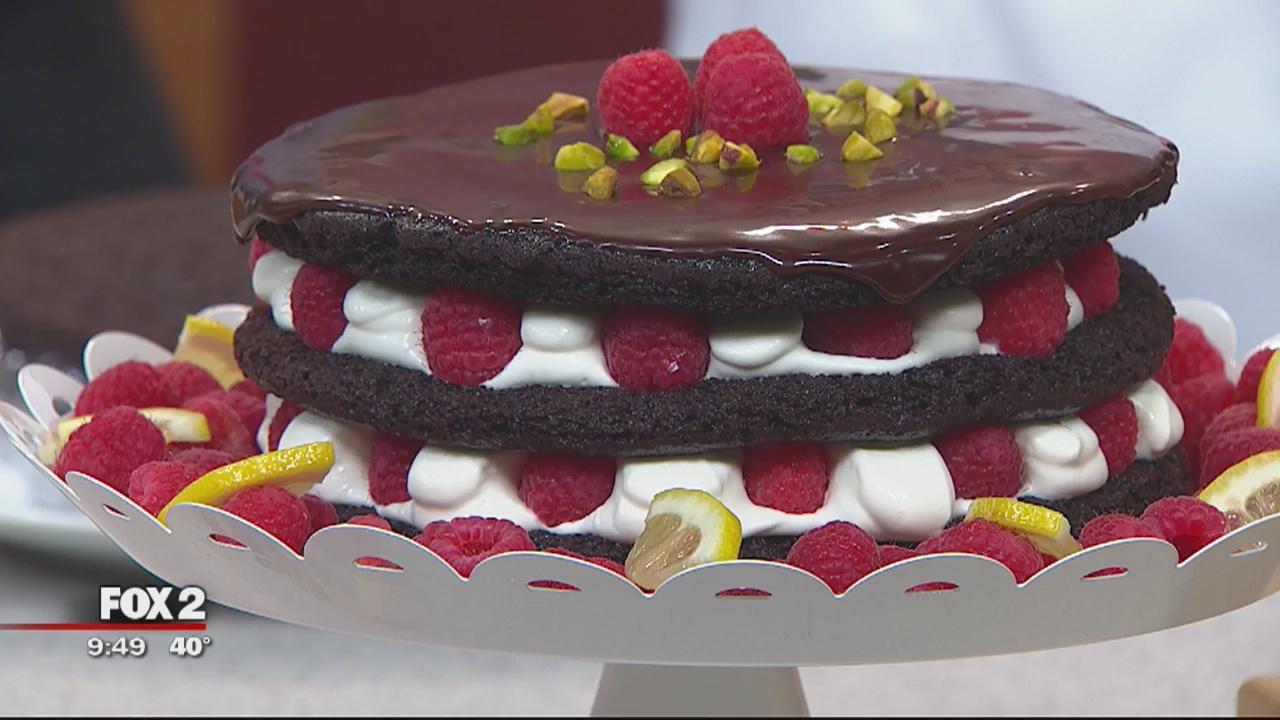 The Cocoa Exchange's raspberry pistachio chocolate cake