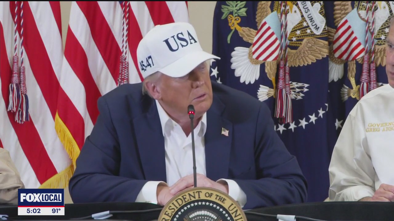 President Trump visits Kerr County after flooding
