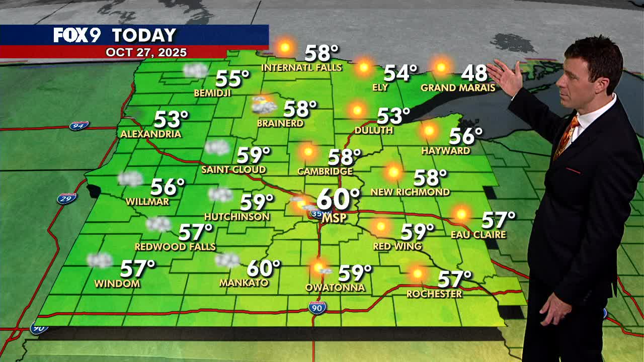 MN weather: Bright and breezy on Monday