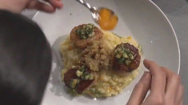 Pan seared scallops: Four Seasons Hotel Austin