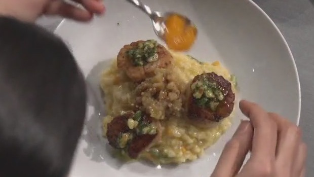 Pan seared scallops: Four Seasons Hotel Austin