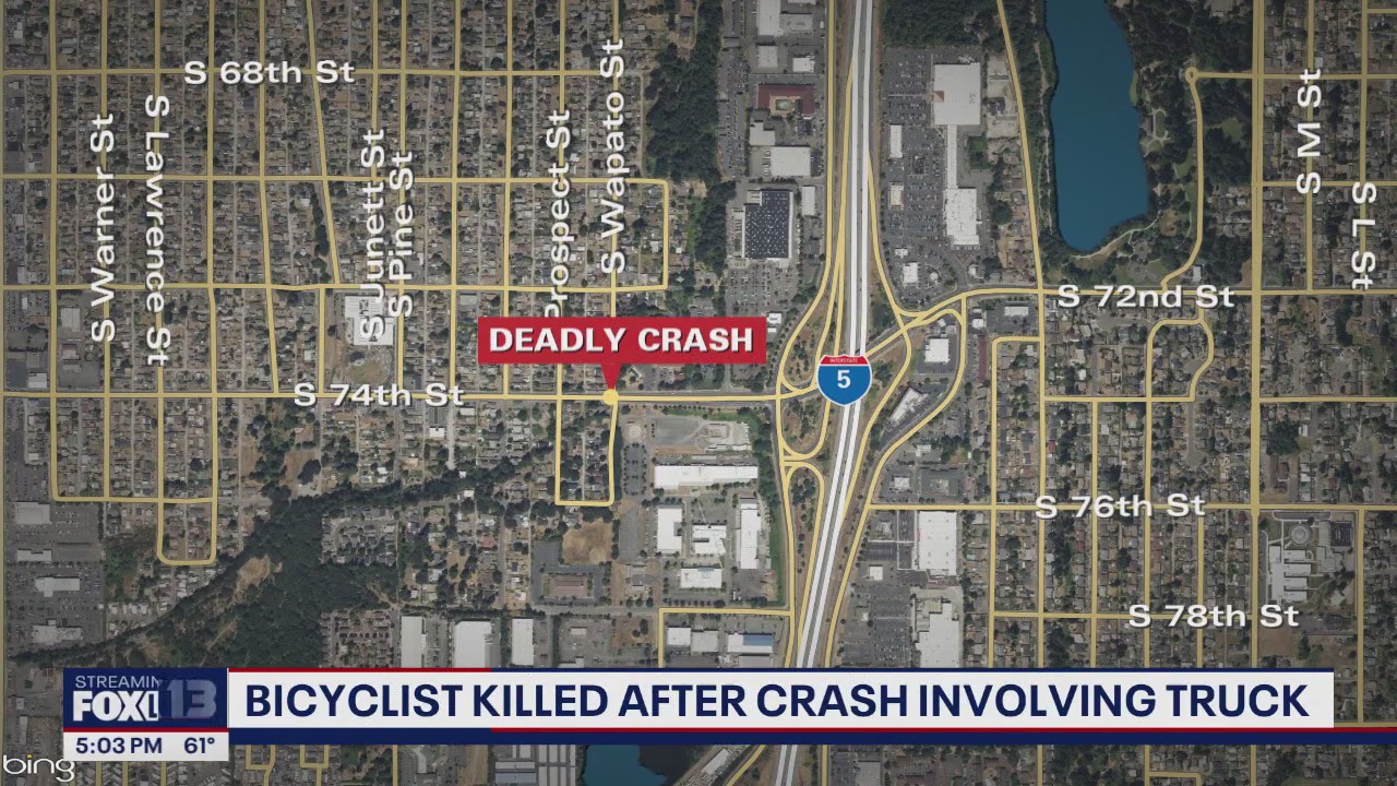 Bicyclist killed in Tacoma, WA crash