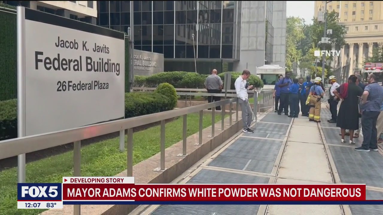 Adams confirms white powder sent to 26 Federal Plaza was not dangerous