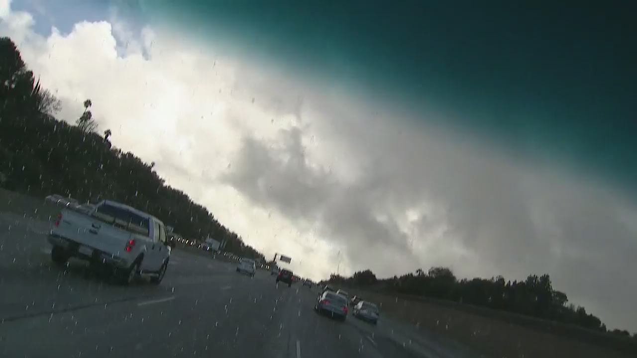 Traffic, rain and accidents on LA freeways