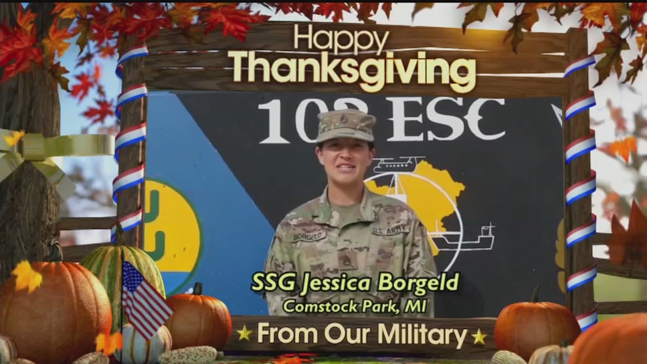 Holiday troop greeting from SSG Jessica Borgeld