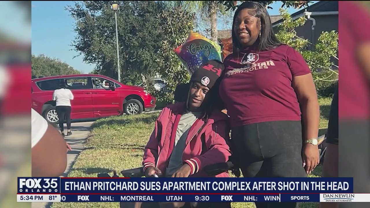 Ethan Pritchard sues apartment owners after shooting
