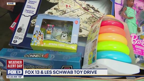 FOX 13 and Les Schwab Toy Drive