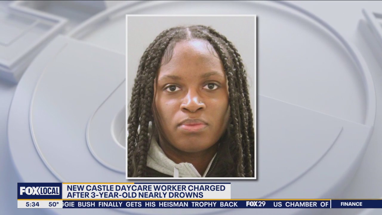 Delaware daycare worker charged after unsupervised child nearly drowns in puddle on pool cover: officials