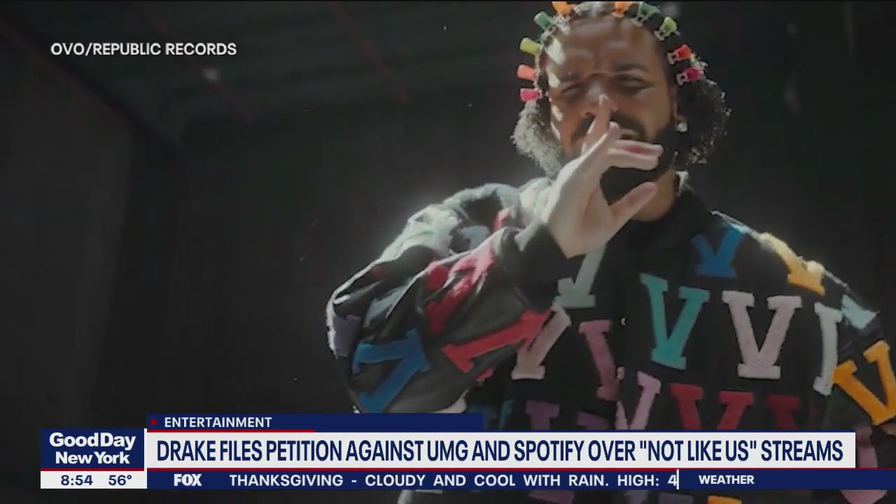 Drake alleges Universal falsely inflated popularity of Kendrick's diss track ?Not Like Us?