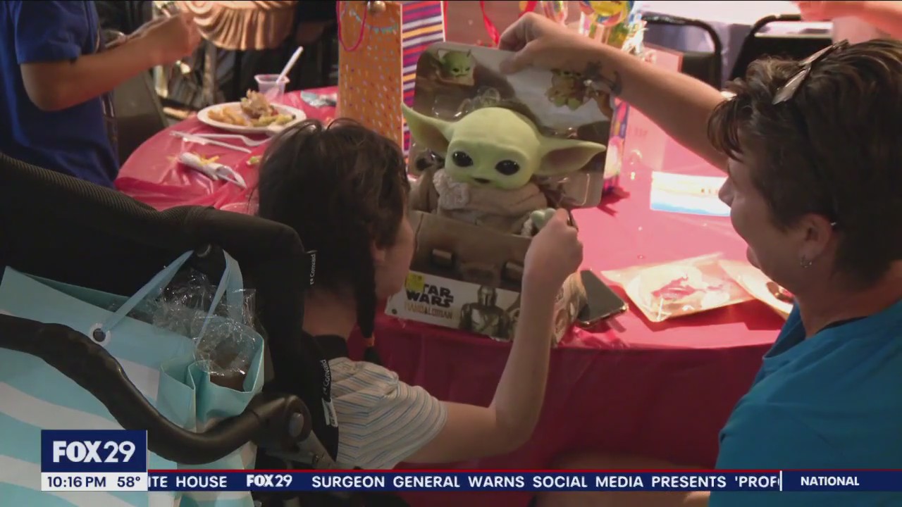 Toys for Tots throws birthday celebration for hundreds of foster children