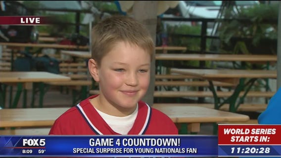 Fox 5 World Series Fan of the Day gets a surprise