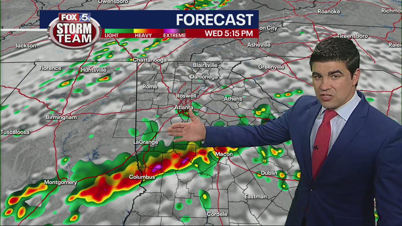 Tracking possibly strong to severe storms Wednesday | FOX 5 Atlanta