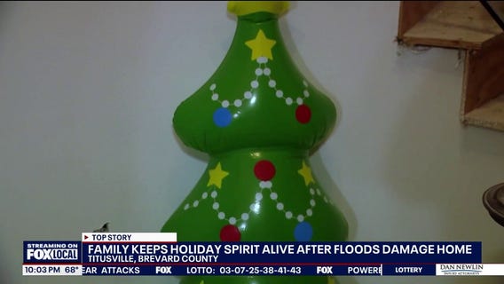 Family starts new Christmas traditions after flash flood
