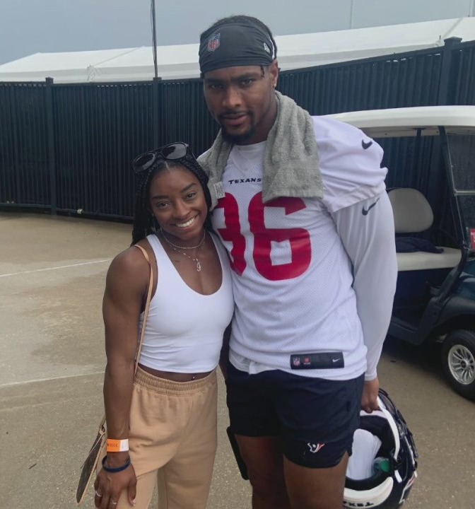 'A different level of happiness,' Simone Biles, Jonathan Owens talk engagement with FOX 26 Sports